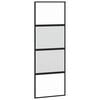 vidaXL Schuifdeur 76x205 cm gehard glas en aluminium zwart