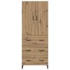 vidaXL Highboard Artisan Eiken 69,5 x 34 x 180 cm Bewerkt hout