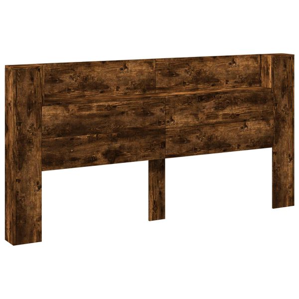 vidaXL Hoofdbord Gerookt eiken 200 x 16,5 x 103,5 cm Bewerkt hout