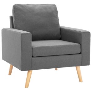 vidaXL Fauteuil stof lichtgrijs