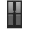 vidaXL Vitrinekast 82,5x30,5x150 cm bewerkt hout zwart