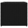 vidaXL Plantenbakken 2 st 36x30x32 cm poly rattan zwart