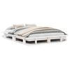 vidaXL Bedframe zonder matras massief grenenhout wit 140x190 cm