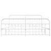 vidaXL Bedframe met hoofd- en voeteneinde metaal wit 193x203 cm