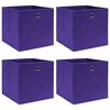 vidaXL Opbergboxen 4 st 28x28x28 cm nonwoven stof paars