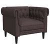 vidaXL Fauteuil Chesterfield-stijl stof donkerbruin
