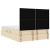 vidaXL Opslag bed met matras met matras Cr&egrave;me 140 x 200 cm Polyester