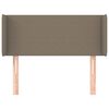 vidaXL Hoofdbord met randen 103x16x78/88 cm stof taupe