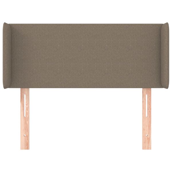 vidaXL Hoofdbord met randen 103x16x78/88 cm stof taupe