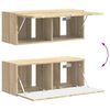 vidaXL Tv-meubelset Wandgemonteerd 4 pcs Sonoma Eiken Bewerkt hout