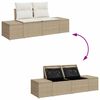 vidaXL Bankstel met kussen 5 pcs poly rattan