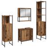 vidaXL Badkamermeubelset 4 pcs Bruin 33 x 33 x 185.5 cm Bewerkt hout