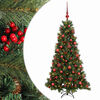 vidaXL Kunstkerstboom met kerstbal 120 cm 150 LED's Warmwit