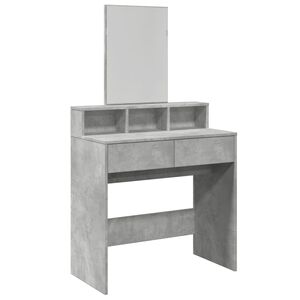 vidaXL Kaptafel met spiegel 80x41x144,5 cm betongrijs