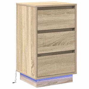 vidaXL Nachtkastje Sonoma Eiken 39 x 34,5 x 65 cm Bewerkt hout