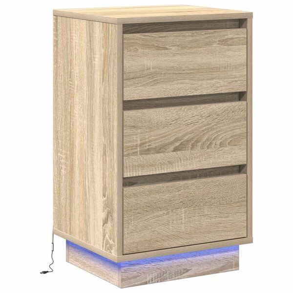 vidaXL Nachtkastje Sonoma Eiken 39 x 34,5 x 65 cm Bewerkt hout