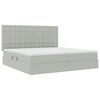 vidaXL Opbergbed met LED met matras Lichtgrijs 200 x 200 cm Fluweel