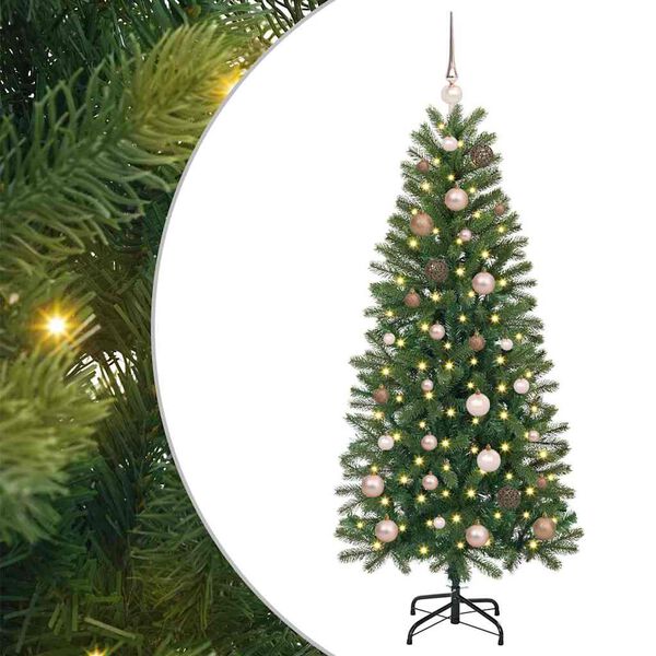 vidaXL Kunstkerstboom met 150 LED met standaard Groen 150 cm PE en PVC