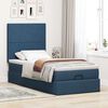 vidaXL Bed met matras 100x200 cm stof blauw