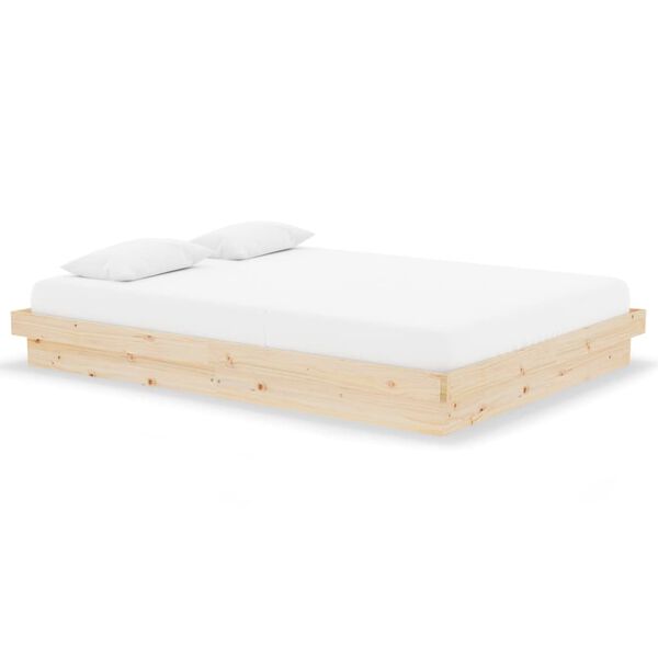 vidaXL Bedframe massief hout 140x190 cm