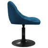 vidaXL Eetkamerstoelen draaibaar 4 st fluweel blauw