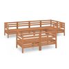 vidaXL 7-delige Loungeset massief grenenhout honingbruin