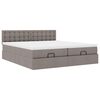 vidaXL Ottoman bed met matrassen 160x200cm stof taupe