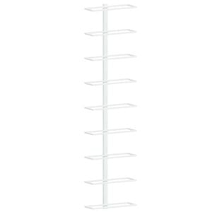 vidaXL Wijnrek voor 9 flessen wandmontage ijzer wit