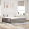 vidaXL Opbergbed met matras met matras Taupe 200 x 200 cm Polyester