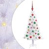 vidaXL Kunstkerstboom met 150 LED Wit 120 cm PVC en Staal