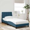 vidaXL Bed met matras "Hanko" fluweel blauw 90x190 cm
