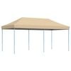 vidaXL Partytent Beige met blauwe frame Oxford Stof