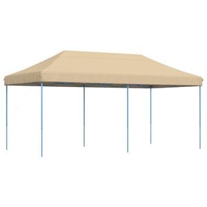 vidaXL Partytent Beige met blauwe frame Oxford Stof