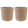 vidaXL Plantenpot Set 2 st Naturel &Oslash; 21 x 21 cm 100% Tossa Jute
