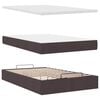 vidaXL Ottoman bed met matras en LED's 120x190 cm stof donkerbruin