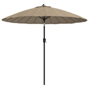 vidaXL Parasol met aluminium paal 270 cm taupe