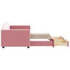 vidaXL Slaapbank met onderschuifbed en lades 80x200 cm fluweel roze