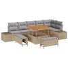 vidaXL Tuinbankenset 9 st 8-Aantal zitplaatsen Beige Poly riet