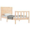 vidaXL Bedframe met hoofdbord massief hout