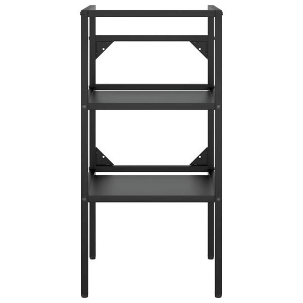 vidaXL Wastafelframe 40x38x83 cm ijzer zwart