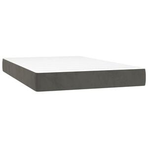 vidaXL Pocketveringmatras medium 120x200x20 cm fluweel donkergrijs