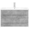 vidaXL 2-delige Badkamermeubelset bewerkt hout betongrijs