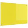 vidaXL Keukenachterwand Geel 90 x 60 cm gehard glas