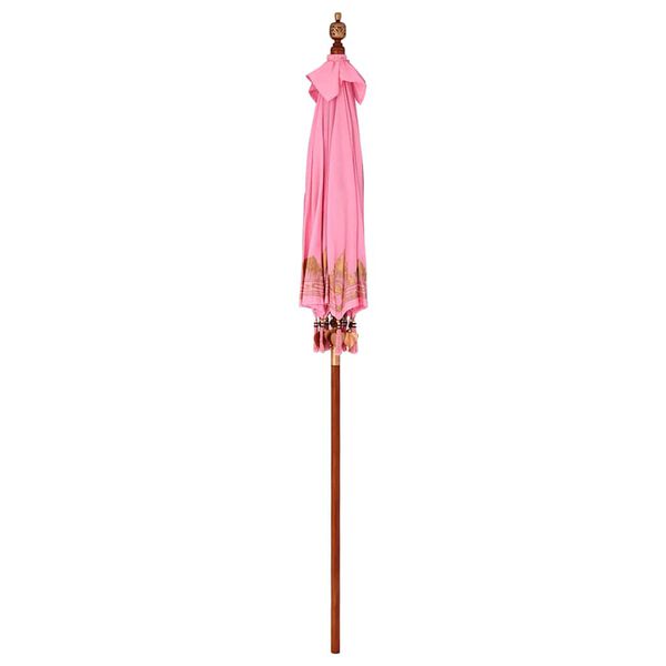 vidaXL Balinese Parasol Roze 185 x 185 x 260 cm