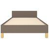 vidaXL Bedframe zonder matras 100x200 cm stof taupe