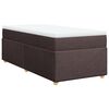 vidaXL Boxspring met matras stof donkerbruin 90x200 cm