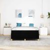 vidaXL Bedframe met matras Zwart 140 x 190 cm Stof