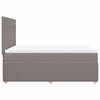 vidaXL Boxspring met matras stof taupe 160x200 cm