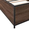 vidaXL Bedframe bewerkt hout en metaal bruin eikenkleurig 75x190 cm