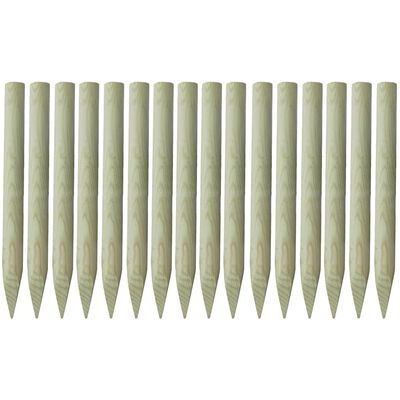 vidaXL Schuttingpalen met punt 16 st 100 cm geïmpregneerd hout